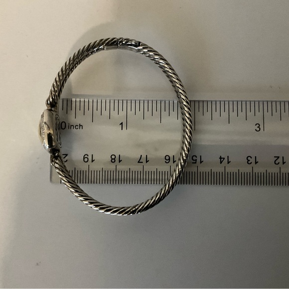 David Yurman Albion Bracelet Silver Gold Diamonds Size Small - Picture 7 of 7